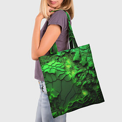 Сумка-шопер Объемная зеленая текстура, цвет: 3D-принт — фото 2