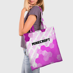 Сумка-шопер Minecraft pro gaming: символ сверху, цвет: 3D-принт — фото 2
