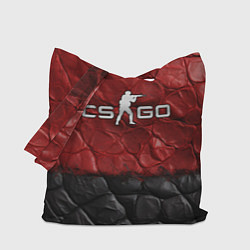Сумка-шоппер CS GO red black texture