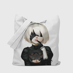 Сумка-шопер Nier: Automata - 2B Кибергражданка, цвет: 3D-принт