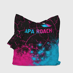 Сумка-шопер Papa Roach - neon gradient: символ сверху, цвет: 3D-принт
