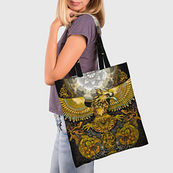 Сумка-шопер Золотой орёл - славянский орнамент, цвет: 3D-принт — фото 2