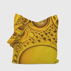 Сумка-шопер Желтая объемная текстура, цвет: 3D-принт