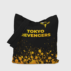 Сумка-шопер Tokyo Revengers - gold gradient: символ сверху, цвет: 3D-принт