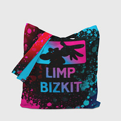 Сумка-шопер Limp Bizkit - neon gradient, цвет: 3D-принт