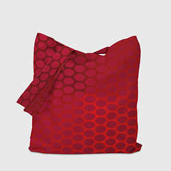 Сумка-шопер Сотовый красный градиент, цвет: 3D-принт