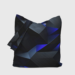 Сумка-шопер Black blue abstract, цвет: 3D-принт