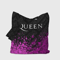 Сумка-шопер Queen rock legends: символ сверху, цвет: 3D-принт