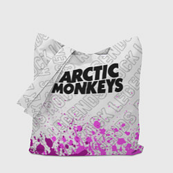Сумка-шопер Arctic Monkeys rock legends: символ сверху, цвет: 3D-принт