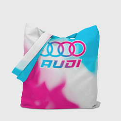 Сумка-шопер Audi neon gradient style, цвет: 3D-принт