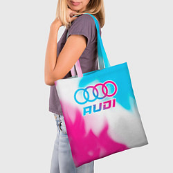 Сумка-шопер Audi neon gradient style, цвет: 3D-принт — фото 2