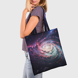 Сумка-шопер Спиральная галактика в космосе, цвет: 3D-принт — фото 2