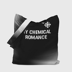 Сумка-шоппер My Chemical Romance glitch на темном фоне: символ