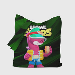 Сумка-шопер Doug Brawl stars dark green, цвет: 3D-принт