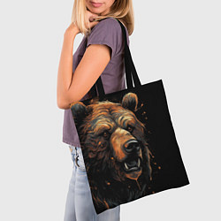 Сумка-шопер Бурый медведь, цвет: 3D-принт — фото 2