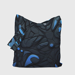 Сумка-шоппер Blue black abstract texture