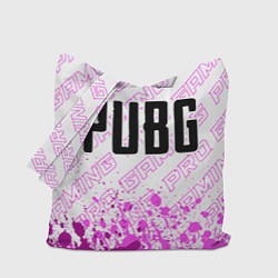 Сумка-шопер PUBG pro gaming: символ сверху, цвет: 3D-принт