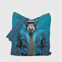 Сумка-шопер Деловой шимпанзе, цвет: 3D-принт