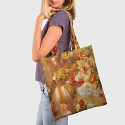 Сумка-шопер Девушки в золоте, цвет: 3D-принт — фото 2
