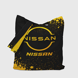Сумка-шопер Nissan - gold gradient, цвет: 3D-принт