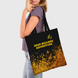 Сумка-шопер JoJo Bizarre Adventure - gold gradient: символ све, цвет: 3D-принт — фото 2