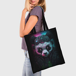 Сумка-шопер Киберпанк панда, цвет: 3D-принт — фото 2