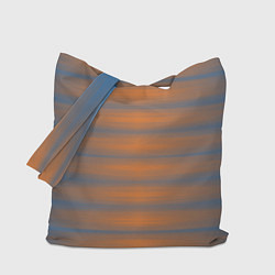 Сумка-шопер Полосатый закат градиент, цвет: 3D-принт