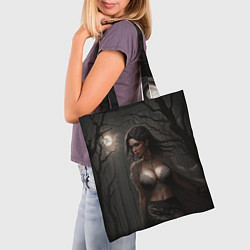 Сумка-шопер Девушка в белье под луной, цвет: 3D-принт — фото 2