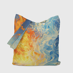Сумка-шоппер Вода и пламя абстракция