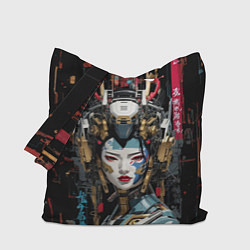 Сумка-шопер Японская девушка-андроид, цвет: 3D-принт