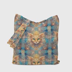 Сумка-шопер Мордашка котика узор, цвет: 3D-принт