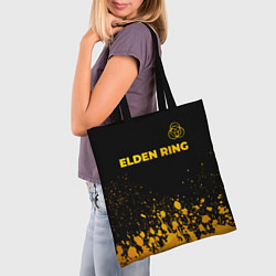 Сумка-шопер Elden Ring - gold gradient: символ сверху, цвет: 3D-принт — фото 2