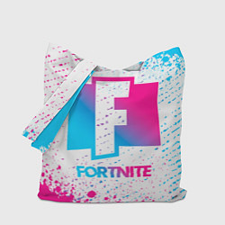 Сумка-шопер Fortnite neon gradient style, цвет: 3D-принт