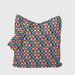 Сумка-шоппер Разноцветные маленькие квадраты