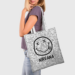 Сумка-шопер Nirvana glitch на светлом фоне, цвет: 3D-принт — фото 2