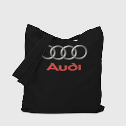 Сумка-шопер Audi sport на чёрном, цвет: 3D-принт