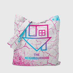 Сумка-шопер The Neighbourhood neon gradient style, цвет: 3D-принт