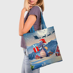 Сумка-шопер Новогодний дракон 2024, цвет: 3D-принт — фото 2