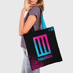 Сумка-шопер Paramore - neon gradient, цвет: 3D-принт — фото 2