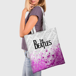 Сумка-шопер The Beatles rock legends посередине, цвет: 3D-принт — фото 2
