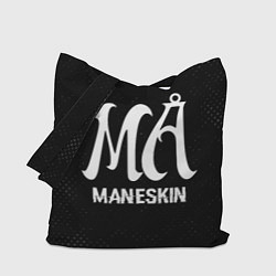 Сумка-шопер Maneskin glitch на темном фоне, цвет: 3D-принт