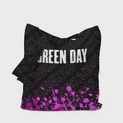 Сумка-шопер Green Day rock legends посередине, цвет: 3D-принт