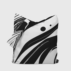 Сумка-шоппер Abstract black and white composition