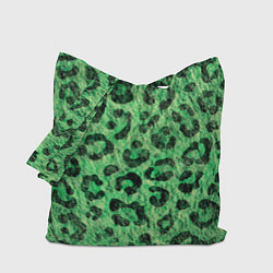 Сумка-шоппер Зелёный леопард паттерн