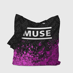 Сумка-шопер Muse rock legends посередине, цвет: 3D-принт