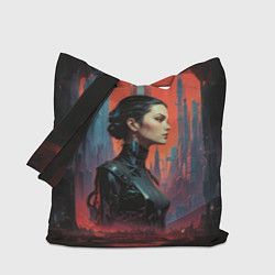Сумка-шопер Девушка из далекого будущего, цвет: 3D-принт
