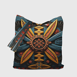 Сумка-шопер Орнамент в стиле африканских племён, цвет: 3D-принт