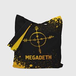 Сумка-шопер Megadeth - gold gradient, цвет: 3D-принт