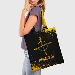 Сумка-шопер Megadeth - gold gradient, цвет: 3D-принт — фото 2