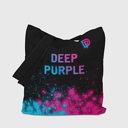 Сумка-шопер Deep Purple - neon gradient посередине, цвет: 3D-принт